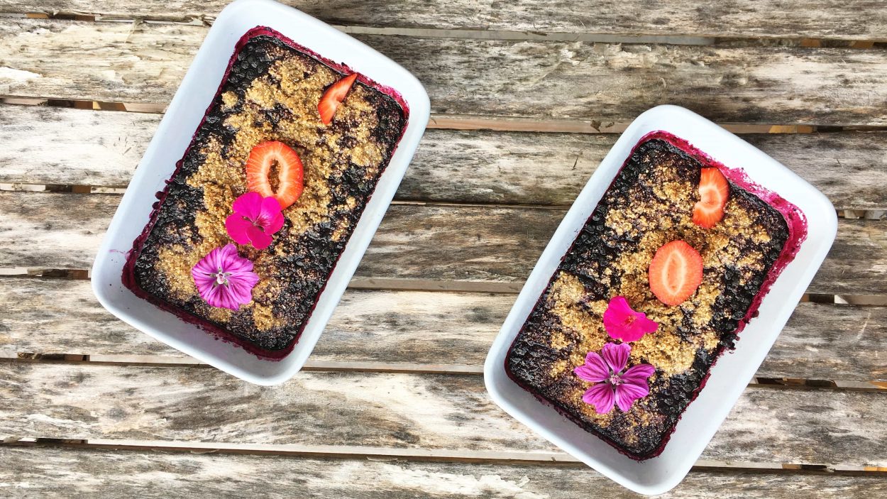 Blaubeer-Crumble
