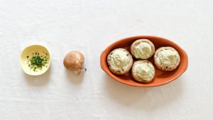 Gefüllte Champignons mit Tofucreme
